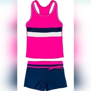 KABETY Girls' Summer Swimwear Two Piece Boyshort Tankini Swimsuit - New No Tags